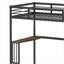 Twin Metal Loft Bed With Desk-607448461
