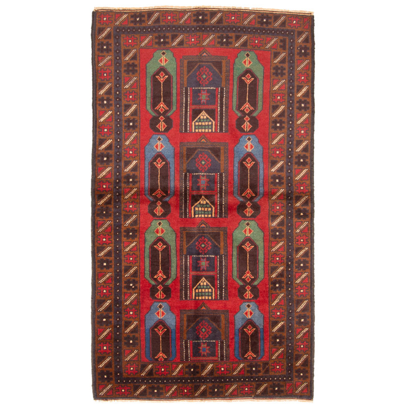 Rizbaft Red Rug 3'5" x 6'0"