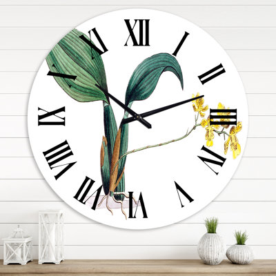 Vintage Plant Life VI - Horloge murale traditionnelle