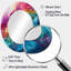 Rainbow sarcelle et mauve Alchohol Ink I - miroir mural de formes abstraites, miroir décoratif moderne, impression d'art en métal-122058685-122058688