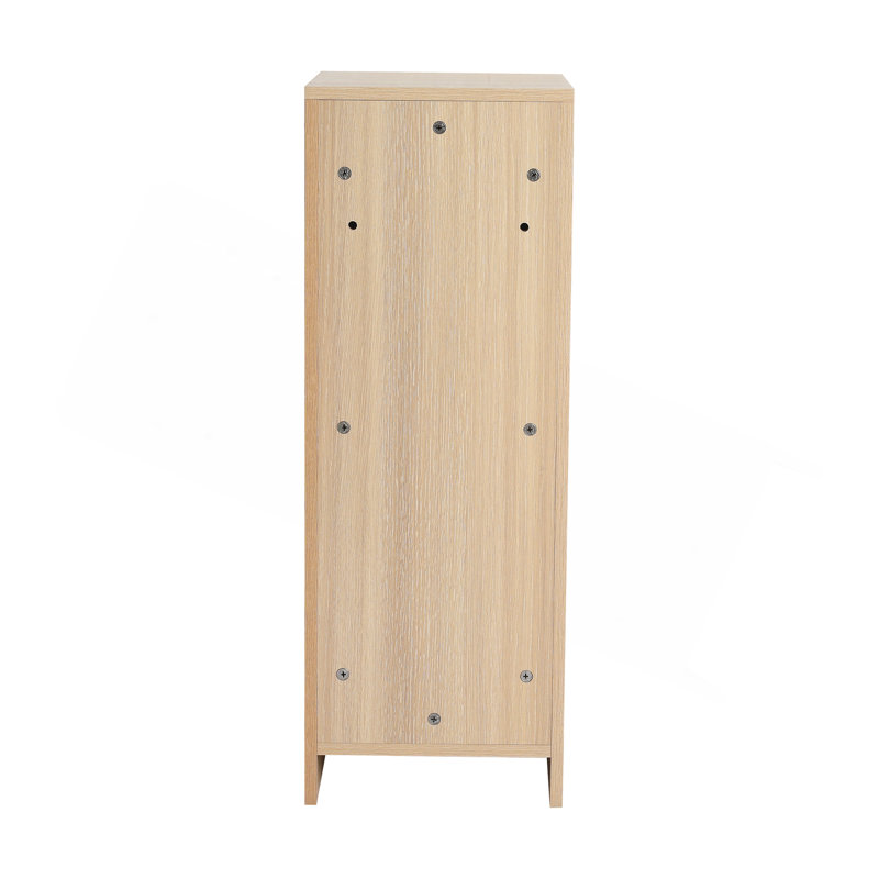 Meuble-lavabo autoportant de 48 po avec lavabo en céramique blanche et 1 petite armoire de rangement, porte à fermeture douce, chêne blanc américain, contreplaqué