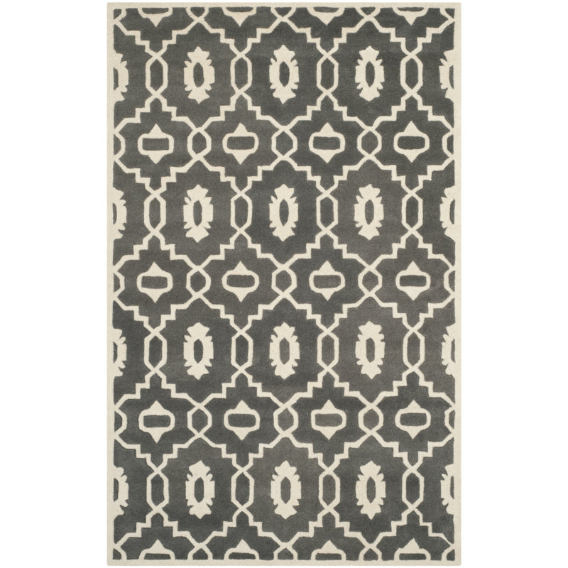 Carolene Hand Tufted Wool Geometric Rug, Rectangle 6' x 9'
