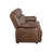 Upholstered Padded Arm Sofa Dark Brown