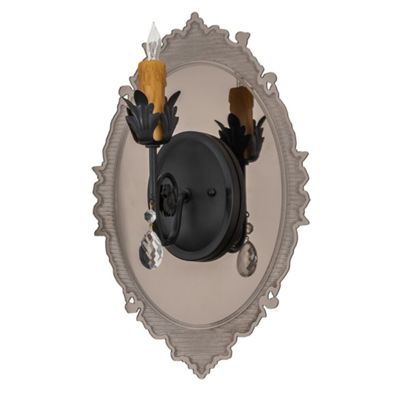 Antonia Steel Candle Wall Light