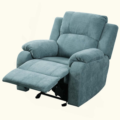 Fauteuil inclinable manuel réglable, fauteuil inclinable en chenille avec dossier réglable sur 3 positions, fauteuil lounge d'intérieur pour salon, cinéma maison et chambre à coucher