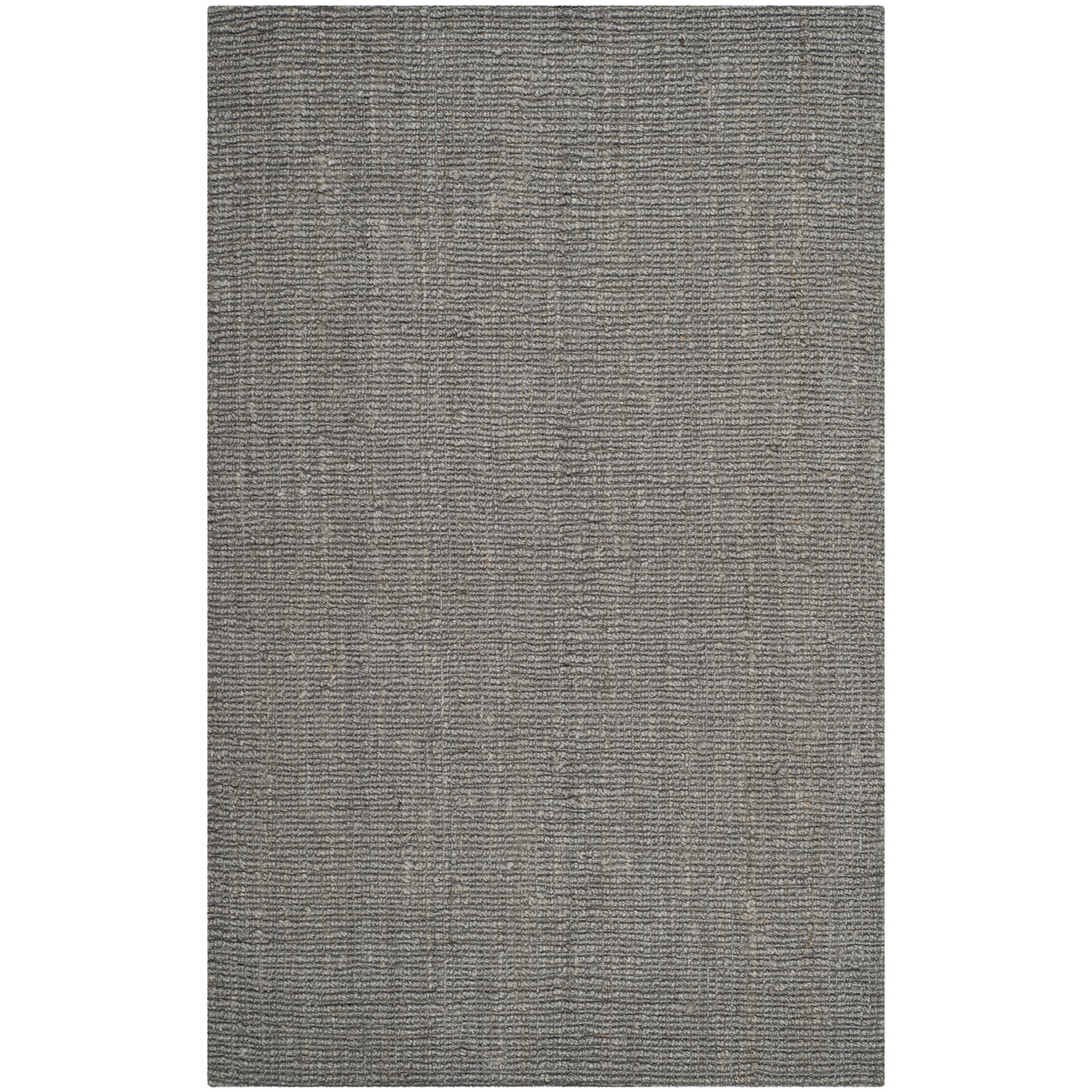 Auckland Handmade Flatweave Jute/Sisal Light Gray Area Rug, Rectangle 5' x 8'