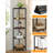 Corner Shelf Stand, Corner Bookshelf, Storage Standing Shelf Unit with Metal Frame, Plant Stand, Bookcase for Living Room, Home Office, Bedroom, 5-Tier Rustic Brown-1331860975-1312828925