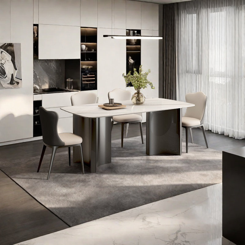 Table de salle à manger Sintered Stone, H 29,5 po x L 62,9 po x l 35,4 po
