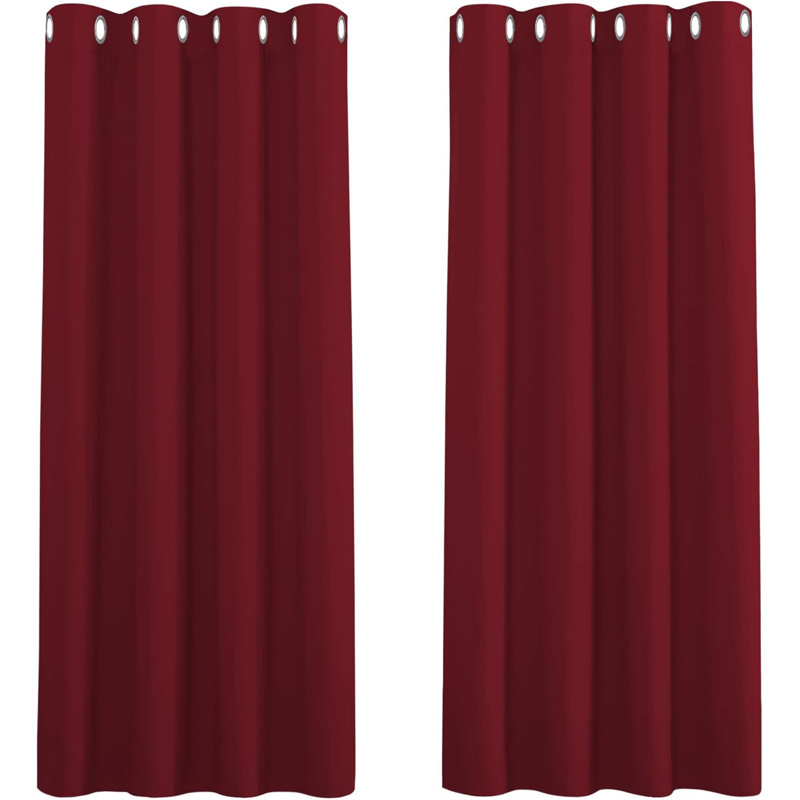 Blackout Curtain Pair, Red