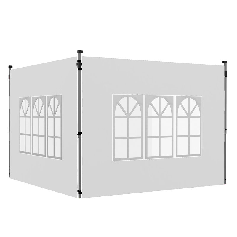 Bucherie Dakota Fields Plastic Side Wall for Canopy, White