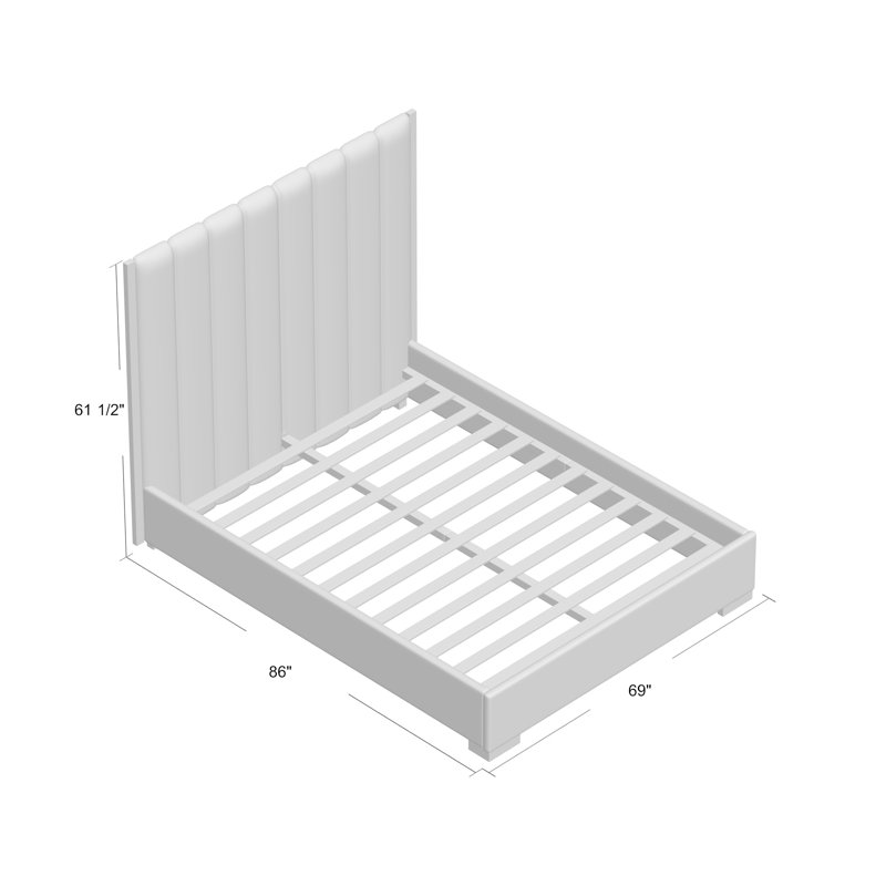 Aeliana Upholstered Bed, Queen, Grey Velvet