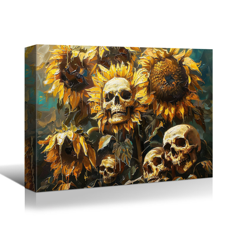 Art mural d'Halloween sur toile, H 12 po x l 18 po