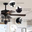 Ventilateur de plafond standard à 5 pales de 50 po avec chaîne de traction et ensemble d'éclairage inclus Edenfield