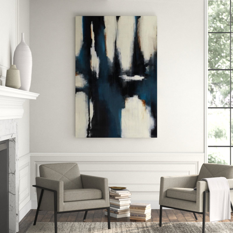 Blue Curtain Painting by Keegan Stewart, Outdoor, 70" H x 47" W
