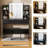 Greyden Vanity Set With LED Mirror & Built-in Outlets-1582080502