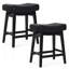Tabouret de bar 24 po en bois massif noir idéal pour îlot de cuisine et comptoir-1248178298