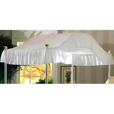 Solid Color Cotton Blend Bed Canopy