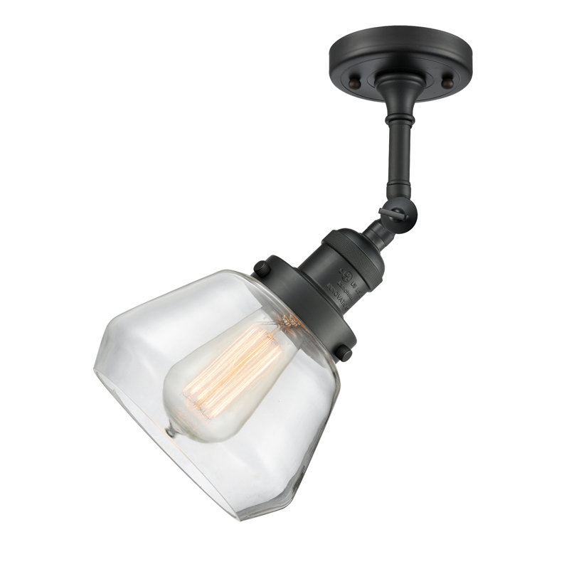 Applique murale pour salle de bain 1 lumière Chill, Ampoule DEL 6 watts Vinage, Transparent, Noir mat