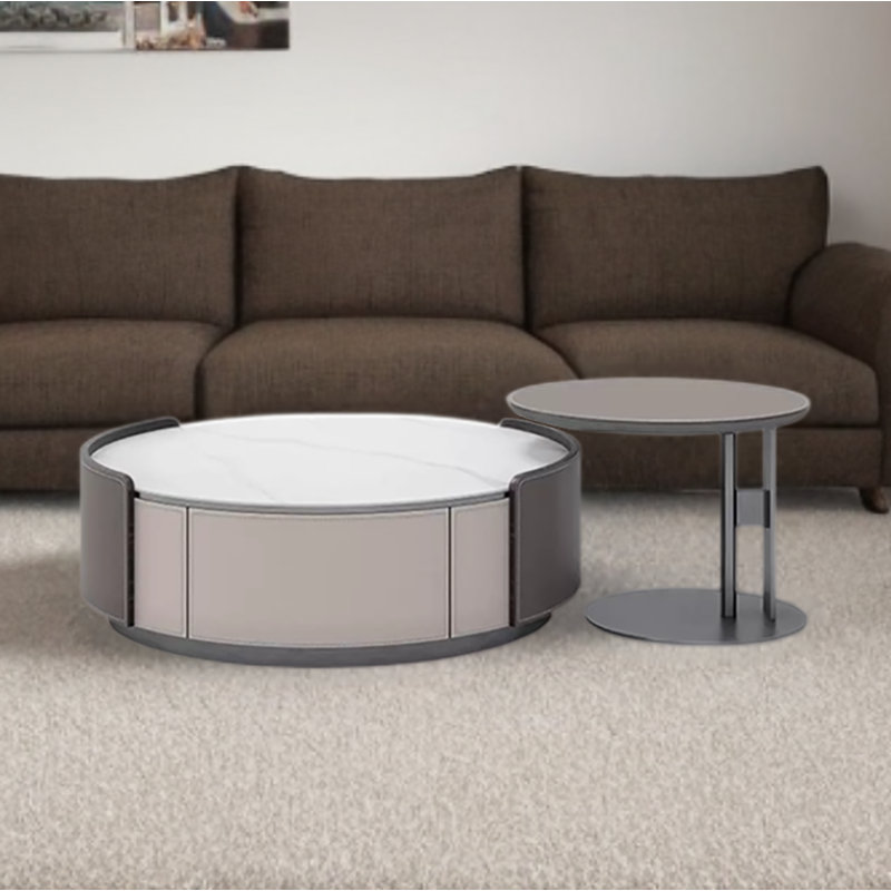 2 tables gigognes avec rangement Frame, H 11,81 po x L 35,43 po x l 35,43 po