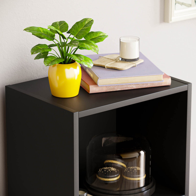 Binegar 80cm H x 32cm W Bookcase, Black