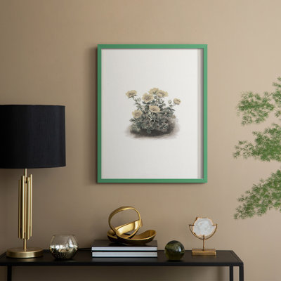 Vintage Floral Print CC Framed Print - Solid Wood