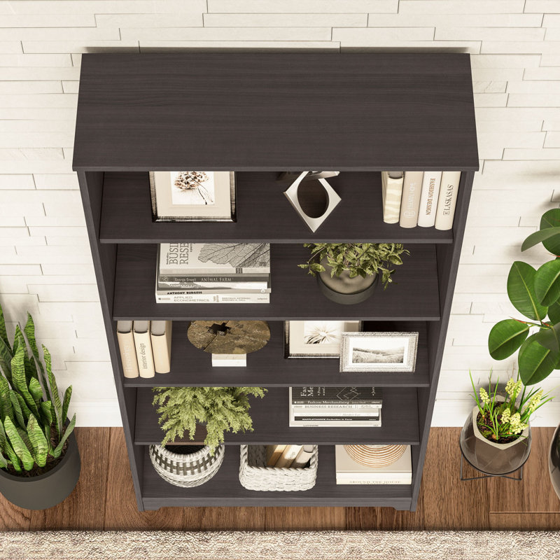 Tall 5 Shelf Bookcase in Heather Gray, Heather Gray