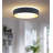 Newville Linen Blend and Steel LED Flush Mount-23591709