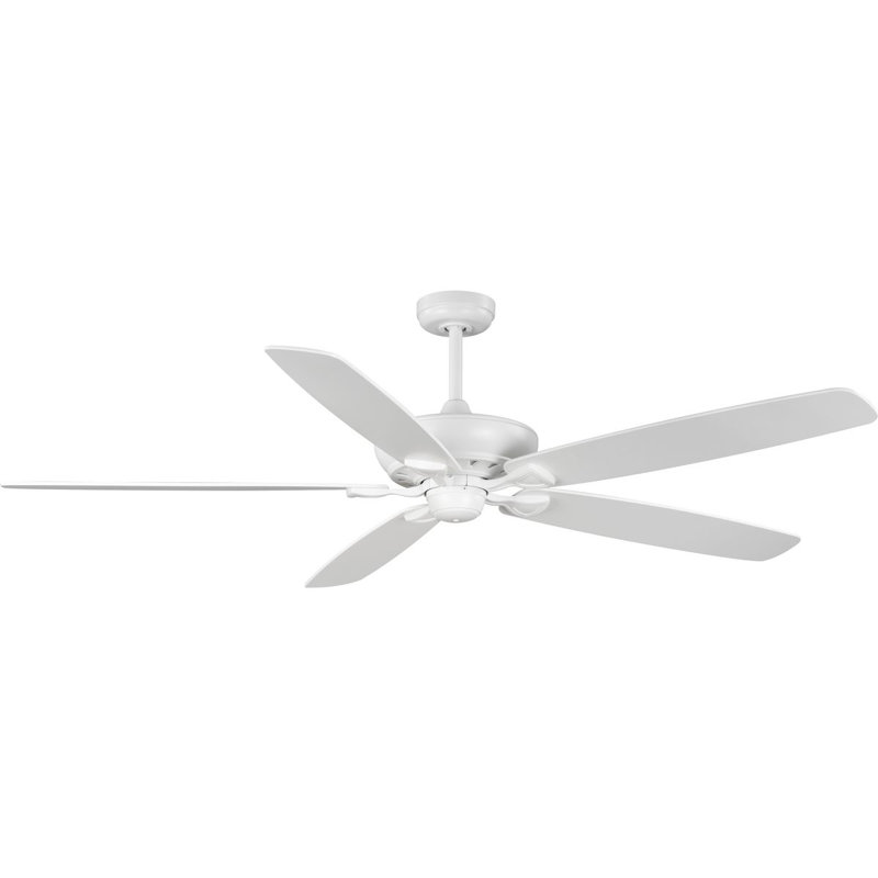 Ventilateur de plafond standard à 5 pales 72 pouces avec télécommande Oreilly, Blanc mat