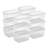 Sterilite 58 Qt Storage Boxes, Clear Plastic Containers w/ Lid, Set of 12, White