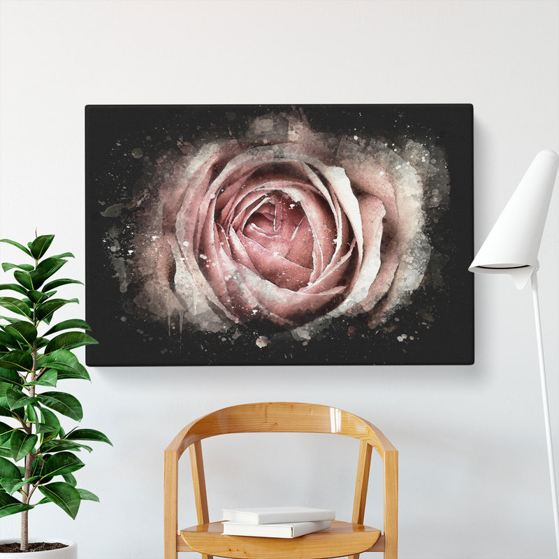 Pink Rose Flower Vol.3 - Wrapped Canvas, 40cm H x 60cm W x 3cm D