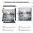 Extra Large Wall Art Fabric Print - Blue Gray Neutral City Skyline Reflection Design for Living Room or Bedroom - "Frame Assembly Required (Unfinished Frame)"-135869420