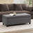 Cassina 51" Linen Upholstered  Storage Ottoman Bench -1364026116