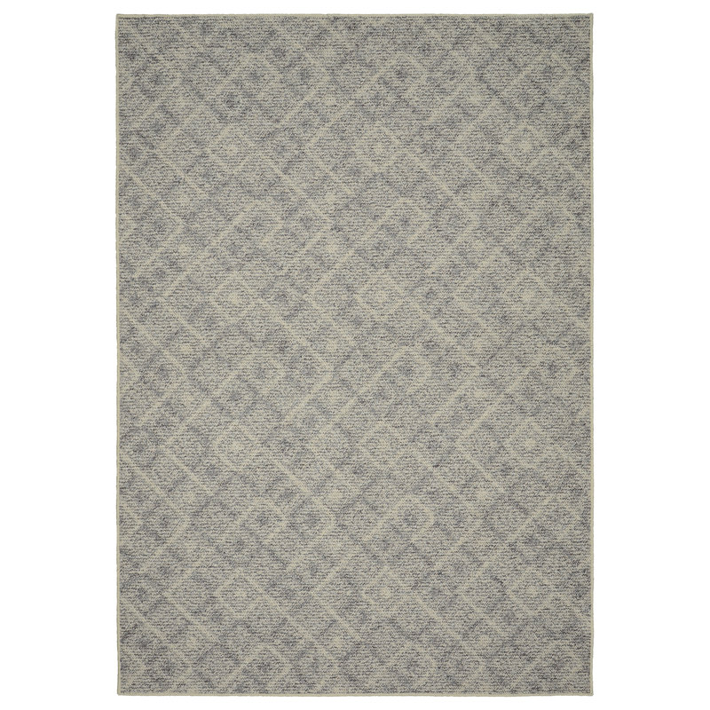 Tapis gris touffeté à motif abstrait Byrum, Rectangle : 4 pi 11 po x 7 pi