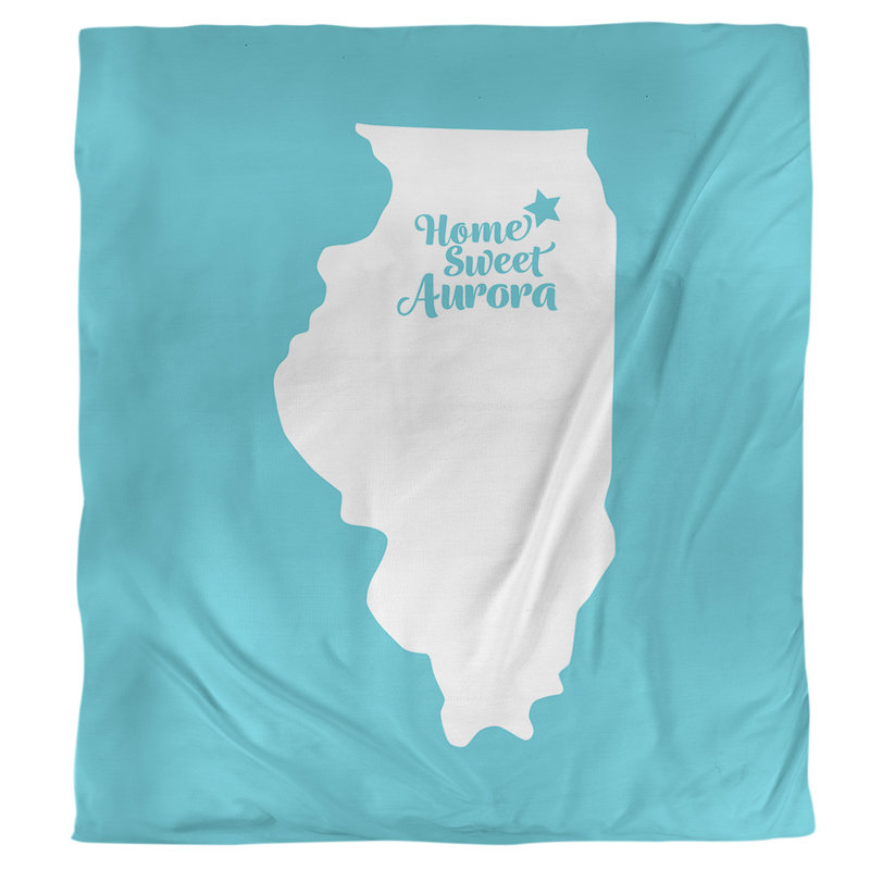 Housse de couette simple aurora Illinois, Housse de couette pour grand lit, Bleu sarcelle, Microfibre