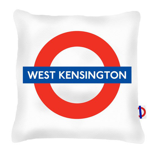 West Kensington Tube Station London Transport Cushion