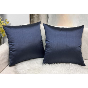 Housse de coussin carré en soie synthétique 18 pi x 18 po Aiking Home, fermeture à glissière, laiton (ensemble de 2) (Ensemble de 2)