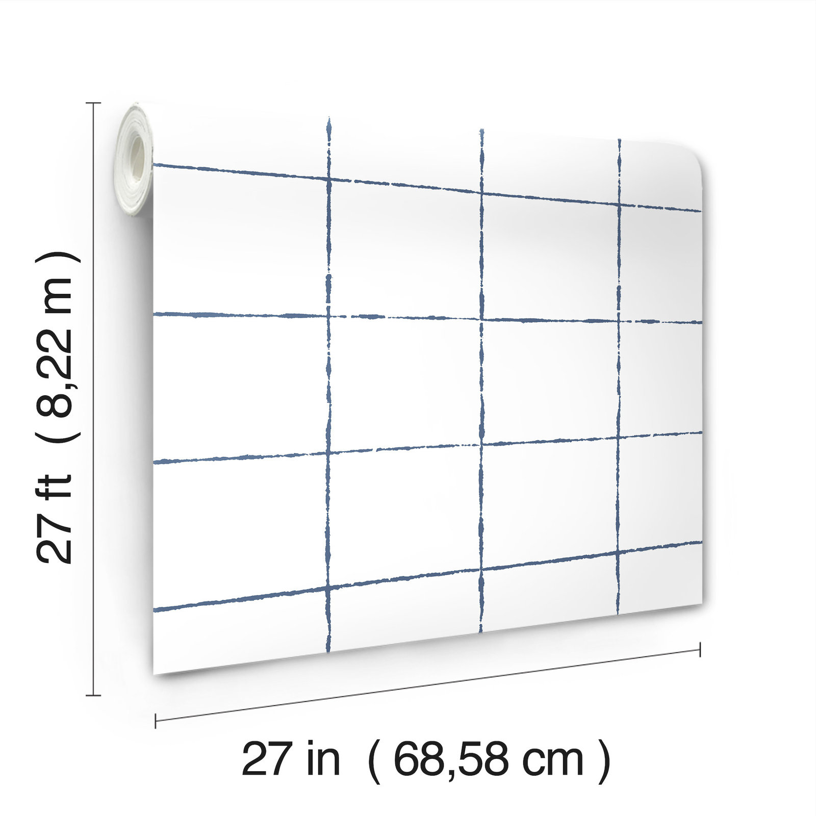 Plaid Wallpaper Double Roll, Blue