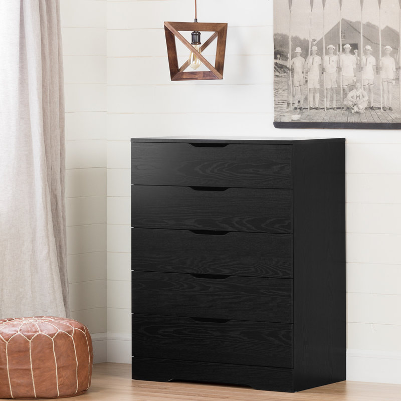 Holland 33'' W 5 - Drawer Dresser, Black Oak