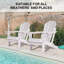 Chaises pliantes Adirondack avec coussin, chaise de patio surdimensionnée en PEHD résistante aux intempéries-384808971