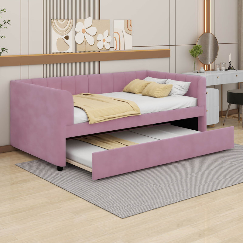 Upholstered Daybed, Pink