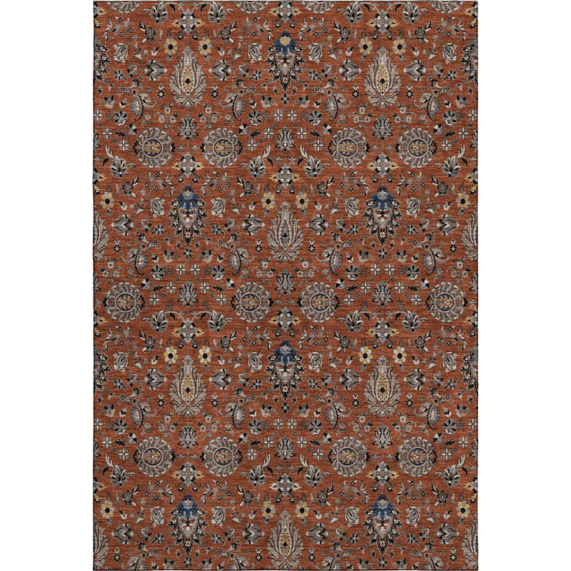 Tapis de qualité supérieure lavable à la machine Mayfield AMF2192 global, Paprika, 2 pi 6 po x 3 pi 10 po