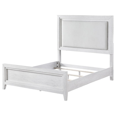 LED Panel Bed Distressed White