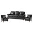 Armonee Traditional 3-Piece Genuine Leather Living Room Set With Nailhead Trim