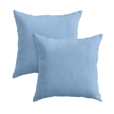 Throw Pillows Set of 2, 16 x 16 Inch Square Outdoor & Indoor Cushions with Insert, Water & UV Resistant Pillow Rite Fabric