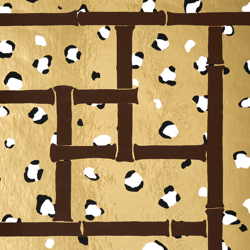 Schumacher x Cristina Buckley Fancy Beast Metallic Wallpaper