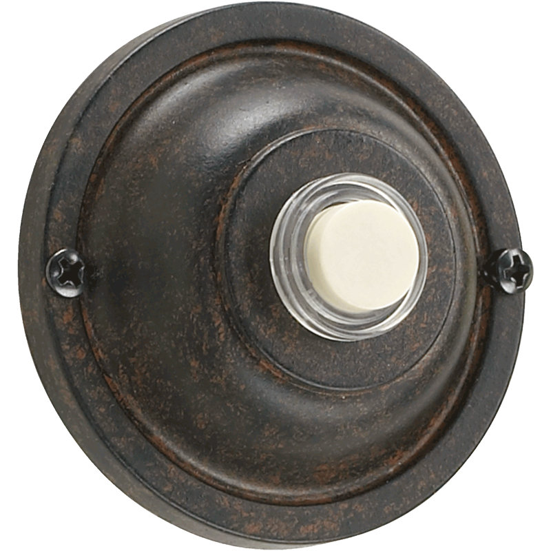 Bouton poussoir rond de base en sienna toasté