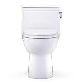 TOTO Redington One-Piece Elongated 1.28 GPF WASHLET+ and Auto Flush Ready Universal Height Toilet with CEFIONTECT and SS124 SoftClose Seat, Bone - MS672124CEFG#03