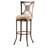 Swivel Upholstered Counter Stool with Metal Frame
