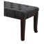 Banc touffeté, tissu, gris