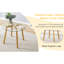 Élégante table ronde en verre trempé avec pieds en métal dorés en forme de 7 - Aménagement intérieur, pieds dorés, base attrayante